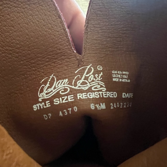 Size 6.5 Dan Post Velvet Red Boots - Picture 4 of 4